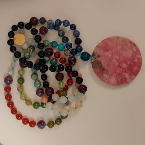 Gemicious Rhodinite & Gemstone Beaded Necklace